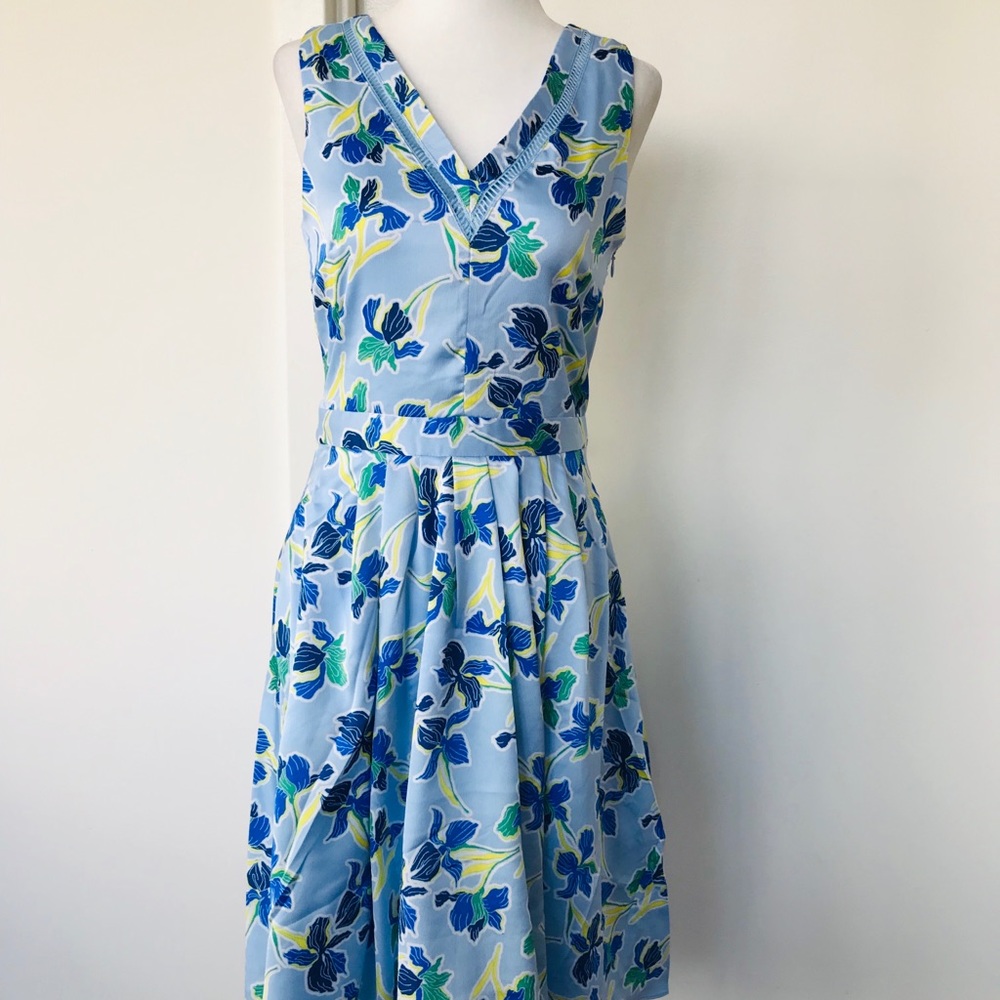 BANANA REPUBLIC Blue/Green/Yellow Dress